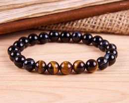 Strand Stripe Agates Stone Bracelets Yoga Mala Beaded Bracelet Wrist Gift For Him Tiger Eye Meditation Jewellery