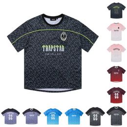 Mens Trapstar t Shirt Football Jersey Summer Casual Loose Short Sleeve Hip Hop High Streetwear Stree Fashion Tops 1k1z