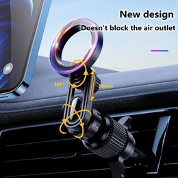 Hipacool Magsafe Magnetic Car Air Outlet Anti-Shake Mobile Phone Holder Car Accessories Interior Universal Car Bracket Mounts