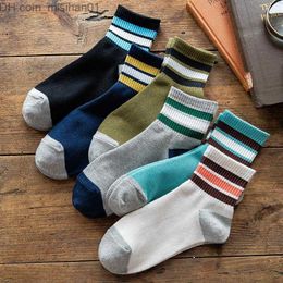 Men's Socks Men's Socks Casual Striped Hip Hop Skateboard Sport Fashion Soft Breathable Mens Comfortable Cotton Man Boys Harajuku Crew SocksMen's Z230630