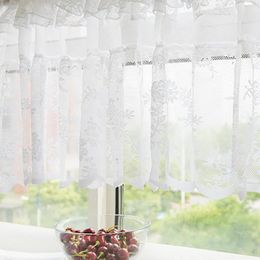 Curtain American White Lace Window Kitchen Decoration Short Shower Liner For Bathroom Out Sheet