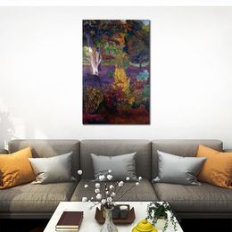 Impressionist Landscape Canvas Art Marquesan Landscape with Horses Paul Gauguin Paintings Handmade High Quality Home Decor