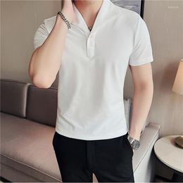 Men's Polos 2023 Summer Lapel POLO Shirt Short Sleeve Tops Men Business Casual Youth Korean Fashion Clothing 4XL