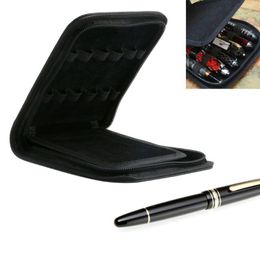 Bags 12 Pens Fountain Pen/Roller Pen Faux Leather Zipper Case Holder New Pen Storage Bag Pouch Pencil For OfficeTravel Journal