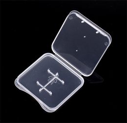 2 in 1 Standard Memory pack box Card Case Holder Micro SD TF Card Storage Transparent Plastic Boxes JL1353