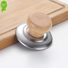 New Home Universal Wooden Handle Heat Resistant Saucepan Round Lifting Kettle Anti Scalding Cookware Professional Pot Lid Knob