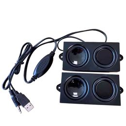 Portable Subwoofer Computer Speakers with High-power 3.5mm Aux-in Connexion USB Powered Mini Multimedia Desktop Speaker for Desktop Monitor, PC, Laptop, Tablets