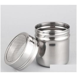 Colanders Strainers Stainless Chocolate Shaker Cocoa Flour Icing Sugar Powder Coffee Sifter Lid Kitchen Cooking Tools Xb1 Drop Del Dhflm
