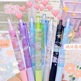 Pens 48 pcs/lot Kawaii Dog Press Gel Pen Cute 0.5mm Black ink Signature Pens Promotional Gift Stationery School Supplies