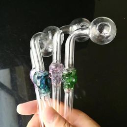 Skull Bone Color Bent Pot, Wholesale Glass Pipe, Smoking Pipe Fittings