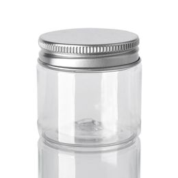 100pcs 30 40 50 60 80ml Plastic Jars Transparent Pet Storage Cans Boxes Round Bottle Can Box Jar 50ml