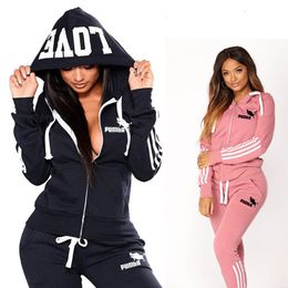 Women s Tracksuits 2023 Spring Tracksuit Women 2 Piece Set Print Hoodies Pants Sportwear Sports Suit Hooded Zippers Sweatshirt Female 230629