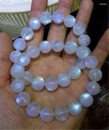 Strand 12mm Strong Lights Healing Crystal Round Bead Bracelets For Women Men Stretch Natural Stone Moonstone Bracelet