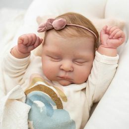 Dolls 21Inch Reborn Doll Kit Peaches Soft Touch Fresh Colour Unfinished Unpainted DIY Parts 230629