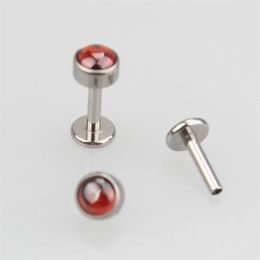 Navel Bell Button Rings G23 Natural Stone Garnet Red 16g Labret Lip Ear Cartilage Helix Stud Piercing Body Jewellery 230628