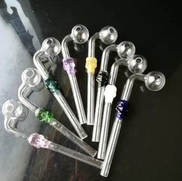 Glass Smoking Pipes Manufacture Hand-blown hookah Bongs Colourful Skeleton Bone Bending Pot