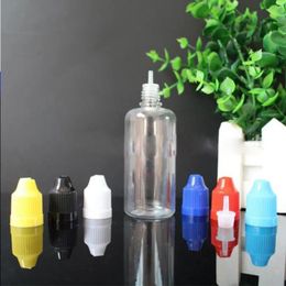 Plastic Bottle 60ml Empty PET Dropper Eliquid Bottles With Childproof Caps Long Thin Tip For E Liquid eJuice Jhevu