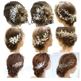 Bridal Hair Comb Clip Headband Wedding Hair Accessories Rhinestone Flower Bridal Hair Accessories Headband