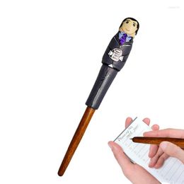 Humorous Pens Black Writing Pen Smooth Wooden Ballpoint Comfortable Grip Small Sculpture For Desktop Decor Gift Family