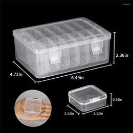 Jewellery Pouches 14pcs/box Square Plastic Storage Box Container Transparent Case Organiser Packaging For Beads Earring