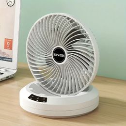 1pc Wall-mounted Desktop Folding Fan, USB Charging Fan 120° Shaking Head Fan Kitchen Bedroom Living Room Home Inside And Outside Usable Convenient Fan