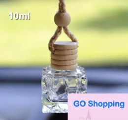 decoration10ml Hanging Car Perfume Bottles Car Pendant Accessories Bottle Empty Square Glass Bottle Cosmetic Perfume Packaging Bottle Wholesale