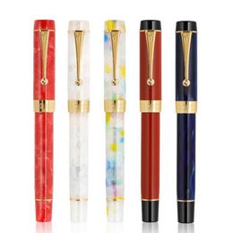 Pens Jinhao 100 Centennial Resin Gold Arrow Clip Fountain Pen F 0.5mm M Nib Writing Business Office Students Gifts Pens