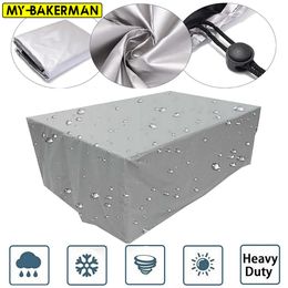 Dust Cover 55 Sizes Patio Waterproof Cover Outdoor Garden Furniture Covers Rain Snow Chair covers for Sofa Table Chair Dust Proof Cover 230628