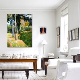 Figurative Art on Canvas The Large Trees Paul Gauguin Paintings Handmade Modern Artwork Kitchen Room Decor