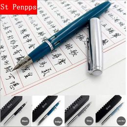 Pens St Penpps 601A Vacumatic Fountain Pen Piston Type Ink Pen Silver Cap Business Stationery Office School Supplies