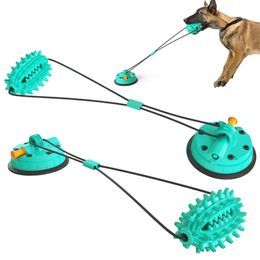 Dog Toys Chews Smart Suction Cup Tug of War Toy Rope for Chewers Teeth Cleaning Interactive Pet Boredom 230628