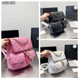 cc bag 23P designer cc backpack bag Oil wax skin bag Flap leather Bag 22A quality Women's mens tote crossbody Designer handbags fashion Embossing wallet AS3787