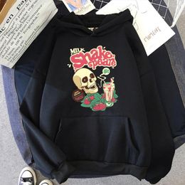 Men's Hoodies Cartoon Skull Funny Vintage Sweatshirt Mens 2023 Autumn Loose Hoody Printed Fleece Casual Harajuku Men Women Streetwear