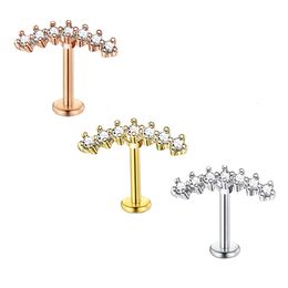 Navel Bell Button Rings JUNLOWPY Lip 16G Steel Labret Stud Body Piercing Jewellery for Women Men Conch Cartilage Tragus Helix Earring 50pcs 230628