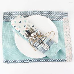 Table Napkin 30x40cm Fashion Cotton Linen Placemat Heat Insulation Mat Dining Kids Fabric Country Placemats