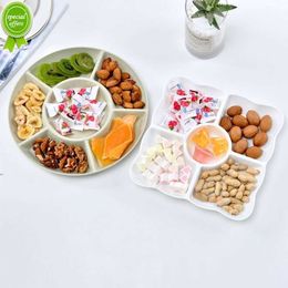 New 1 pc 6-Compartment Food Storage Tray Dried Fruit Snack Plate Appetiser Serving Platter for Party Candy Pastry Nuts Dish
