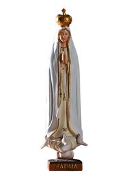 Decorative Objects Figurines Catholic Statue Our Lady Of Fatima Statue Virgin MaryFigure For Home Tabletop Catholic Decor Statue Resin Figurine 230629