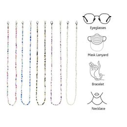 Other Home Garden Anti-Lost Acrylic Beaded Chain Face Mask Lanyards Reading Glasses Neck Straps Cord Holder Suitable For Women Eld Dhi7G