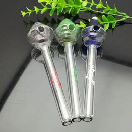 Glass Smoking Pipes Manufacture Hand-blown hookah Bongs Coloured Dolphin Love Big Head Glass Pipe