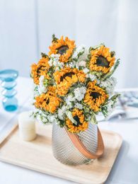 Dried Flowers Sunflower Real 3pcs or 5pcs Big Farmhouse African Decor Living Room Decoration