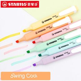 Pens Stabilo swing cool pastel highlighter marker pens Macarons Colours Pack of 6 Assorted Colours