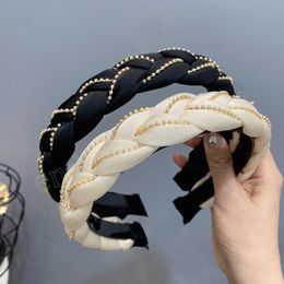 Fashion Hairband For Women Braided Turban For Adult Solid Color Headband Femme Hair Accessories