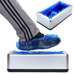 Disposable Covers Automatic Disposable Shoe Cover Waterproof Overshoes Dispenser Portable Hand-Free Machine for Home Office Supermarket Factory 230629