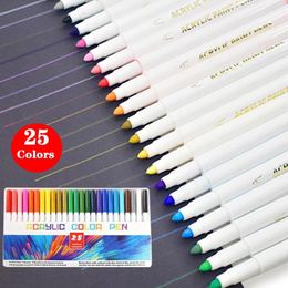 Markers 21/25 Colours Permanent Acrylic Paint Marker Pen Set For Ceramic Rock Glass Porcelain Mug Wood Fabric Canvas Painting