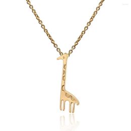 Pendant Necklaces Lureme Women's Fashion Sweet Jewelry Lovely Animal Giraffe Necklace Colar Feminino (nl004297)