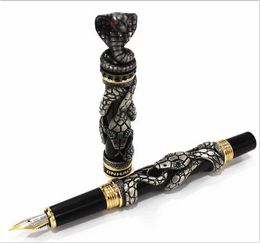 Pens JINHAO OLD GREY SNAKE YEAR COMMEMORATE MEDIUM 18KGP NIB FOUNTAIN PEN JINHAO BOX FOR CHOOSE FREE SHIPPING