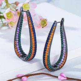 Dangle Earrings Brand High Quality Luxury Round Multicolor Earring Enthusiasm Jewelery For Women Fashion Wedding Daily Jewellery