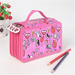 Bags 36/48/72 Holes School Pencil Case Big Cute Cartridge Pencilcase for Girls Boys Penal Box Large Pencase Stationery Bag Pouch Kit