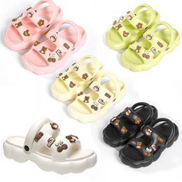 Sandals slipper Designer women Black White Pink Green Yellow womens Waterproof Shoes Size 35-40