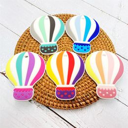 Baby Teethers Toys 1pcs Silicone Teethers Air Balloon Shape BPA Free Tiny Rod Food Grade Silicone Baby Teethers Teething Toy 230629